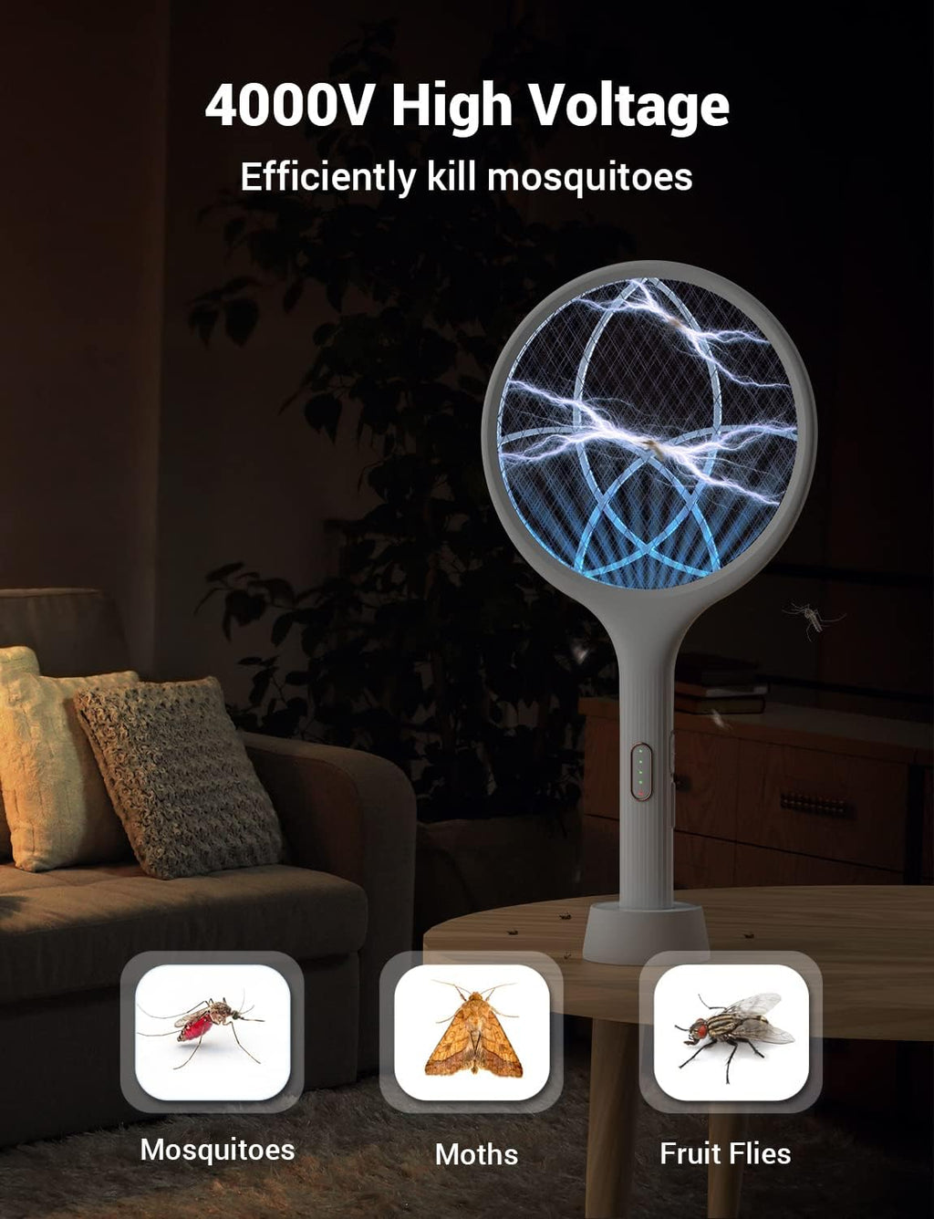 Bug Zapper Racket Dual Modes
